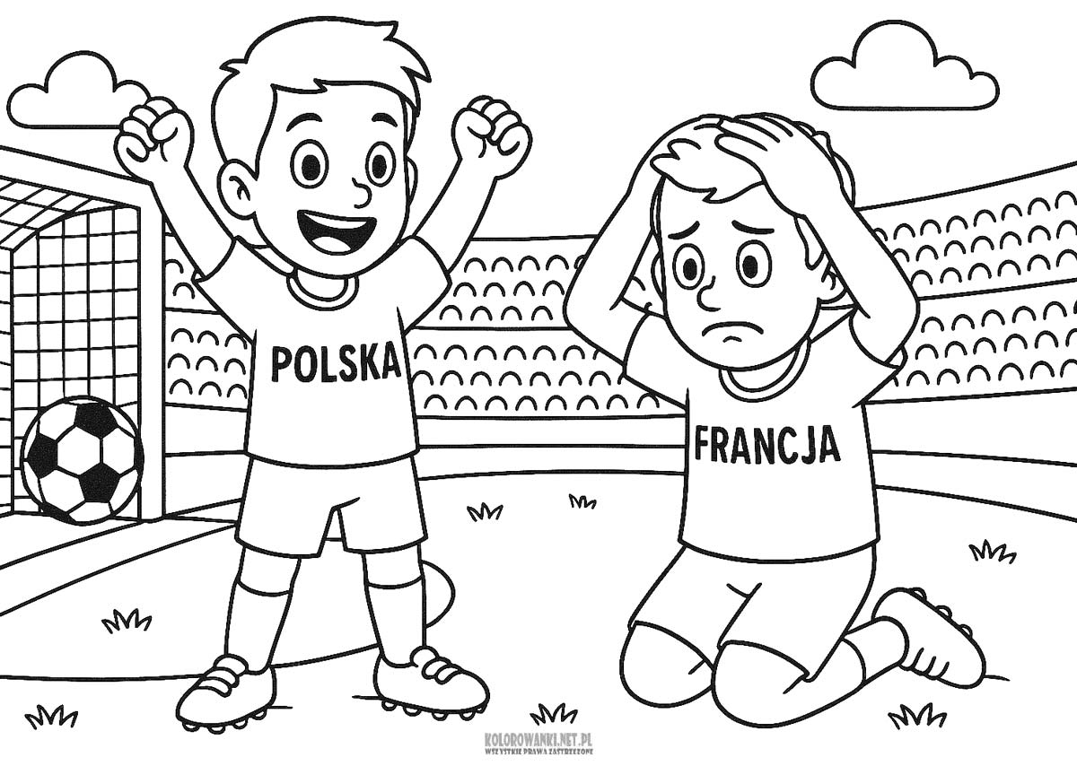Gol dla Polski! Kolorowanka piłkarska