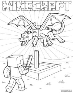 Kolorowanka Minecraft do druku