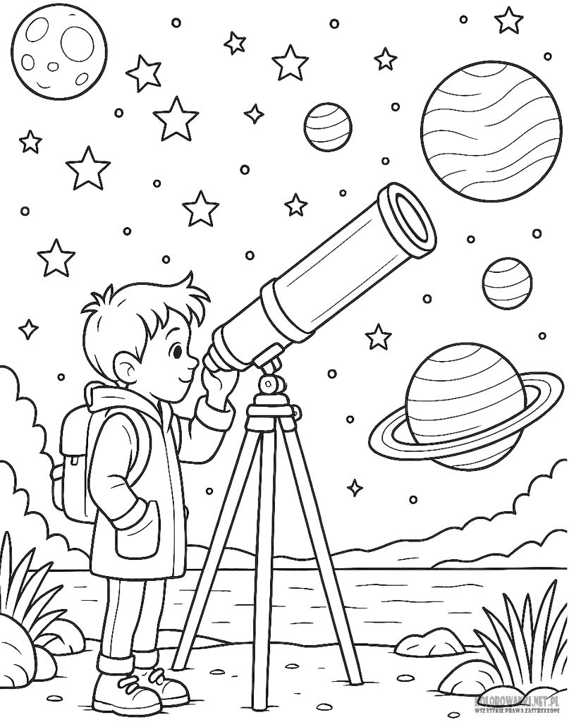 Kolorowanki kosmos PDF