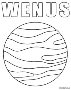 Kolorowanki planety Wenus