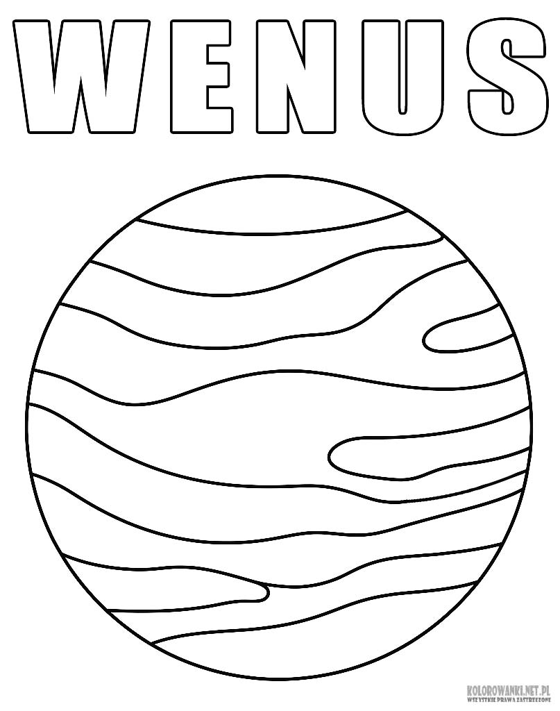 Kolorowanki planety Wenus