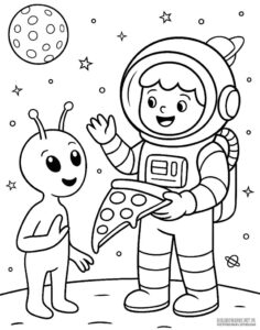 Kosmos kolorowanki dla dzieci