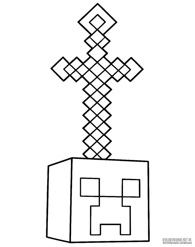 Minecraft kolorowanka do druku
