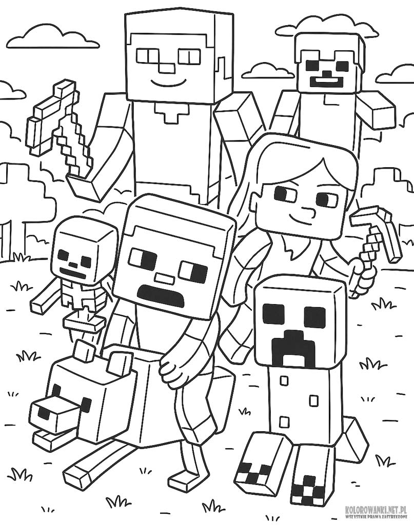 Minecraft malowanki do druku