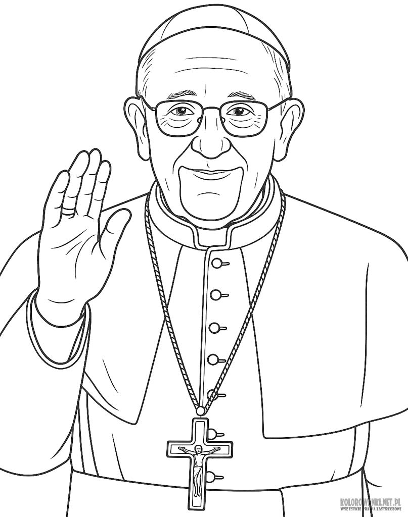 Jorge Mario Bergoglio - Papież Franciszek kolorowanka