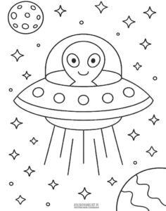 Spodek UFO kolorowanki do druku