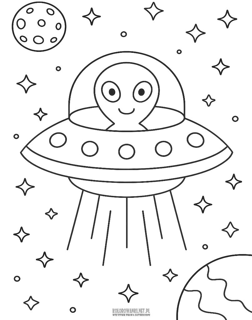 Spodek UFO kolorowanki do druku