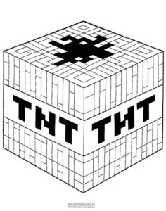 TNT kolorowanka Minecraft